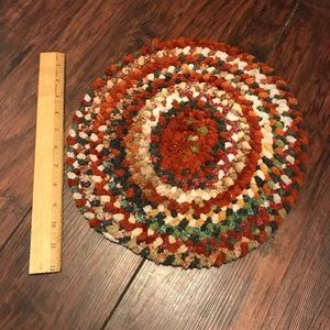 Handmade Vintage chair cover, seat cushion, trivet